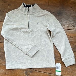 NWT Kids Oatmeal Sweat top Size LG-7 Nautica.